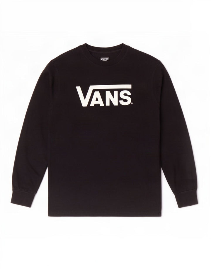 Vans Masculino Classic Fit Graphic Top Manga Longa Médio Algodão Preto