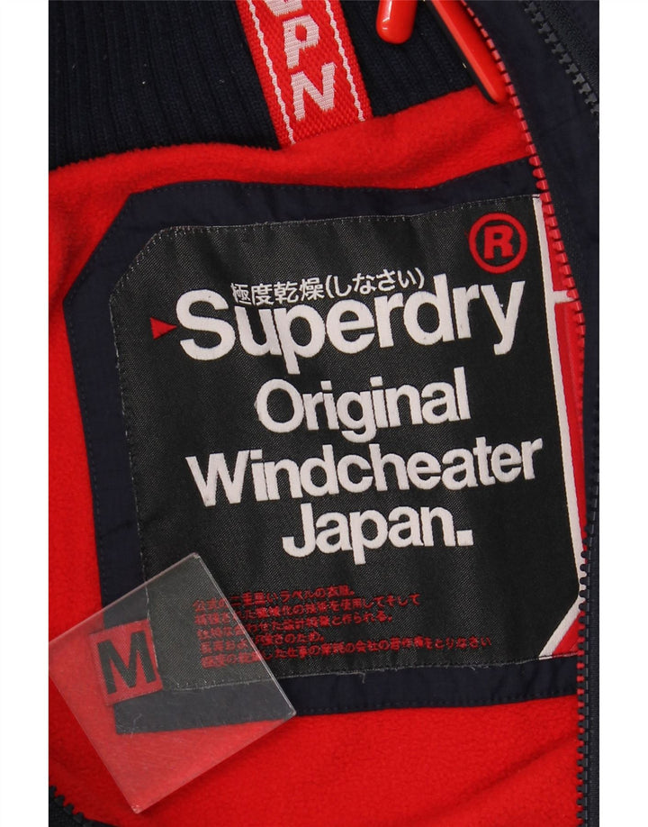 Jaqueta corta-vento masculina SUPERDRY com capuz e capuz Reino Unido 38 azul marinho médio