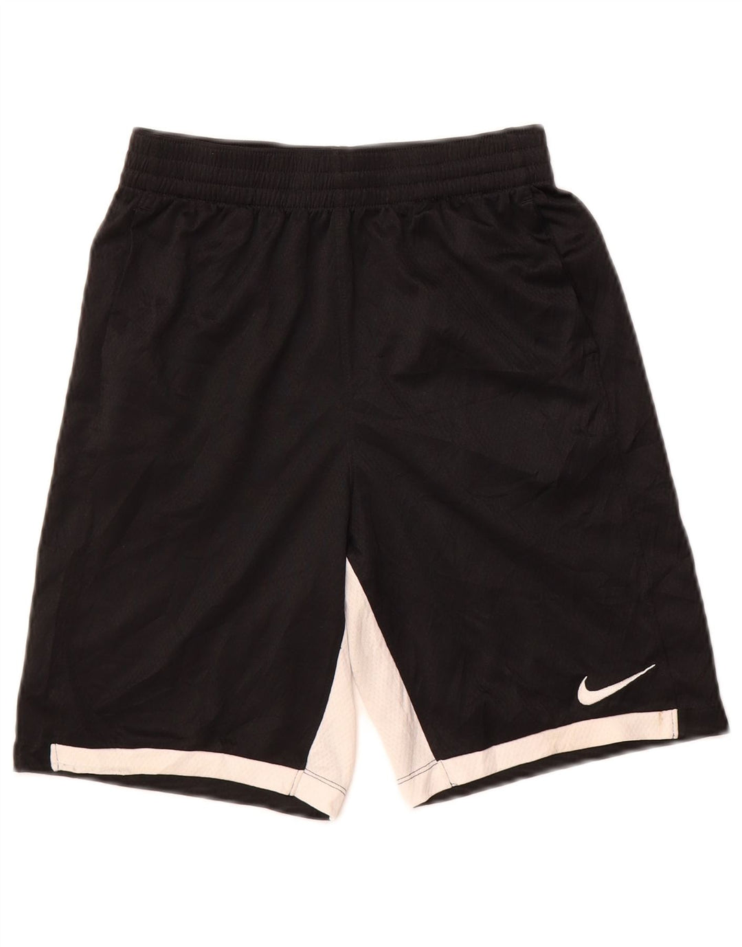 Shorts esportivos Nike Boys Dri Fit 13-14 anos XL preto colorblock poliéster