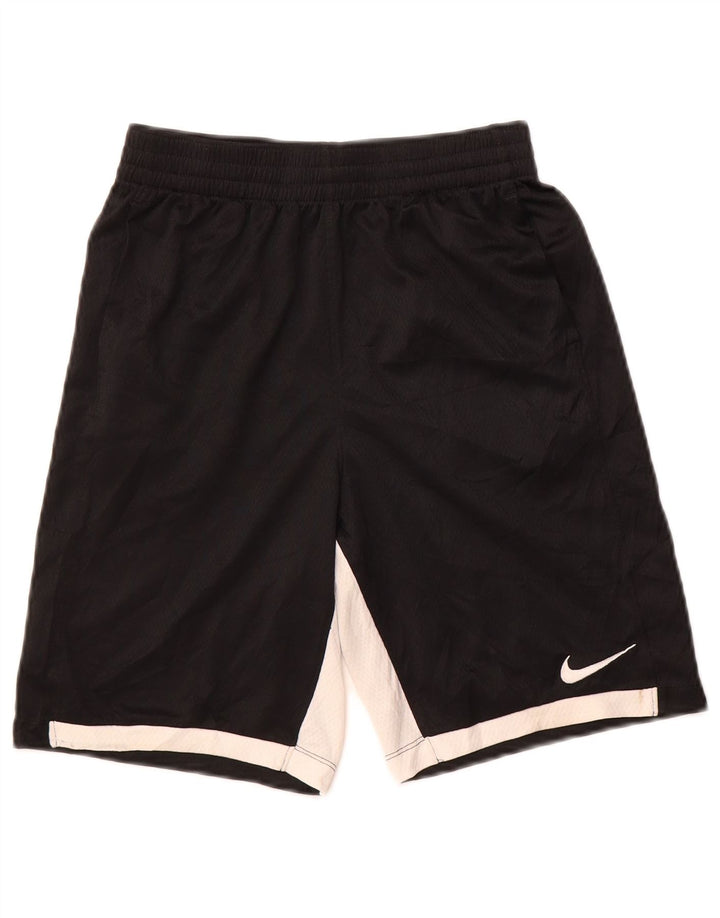 Shorts esportivos Nike Boys Dri Fit 13-14 anos XL preto colorblock poliéster