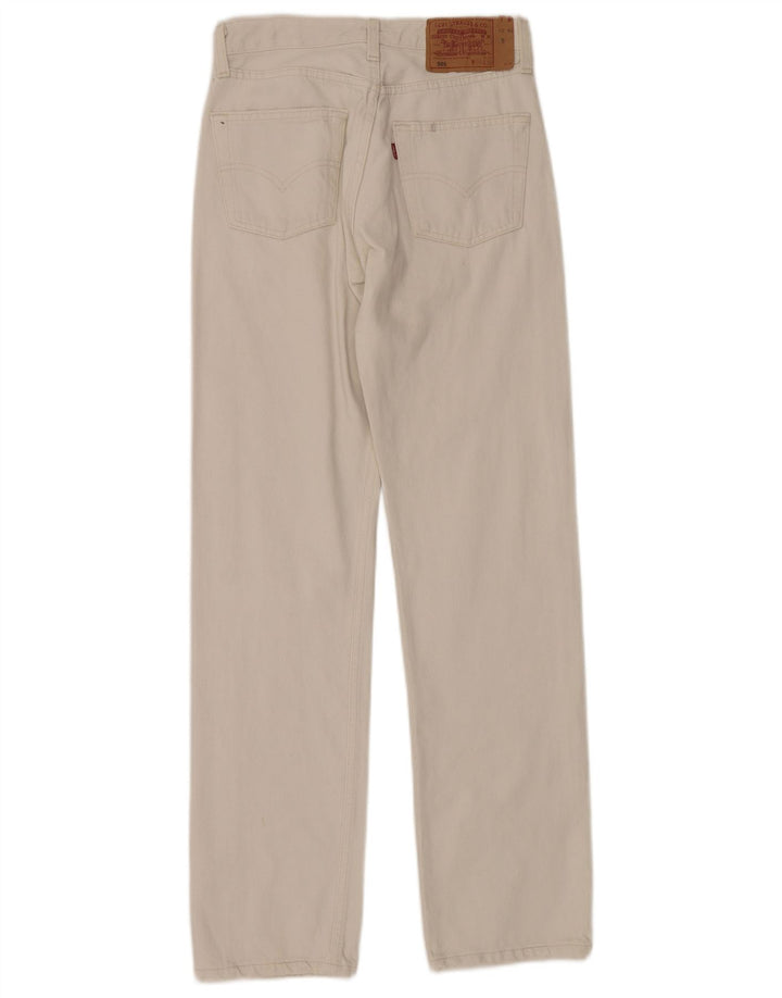 Calça jeans feminina Levi's 501 Straight W28 L32 algodão branco