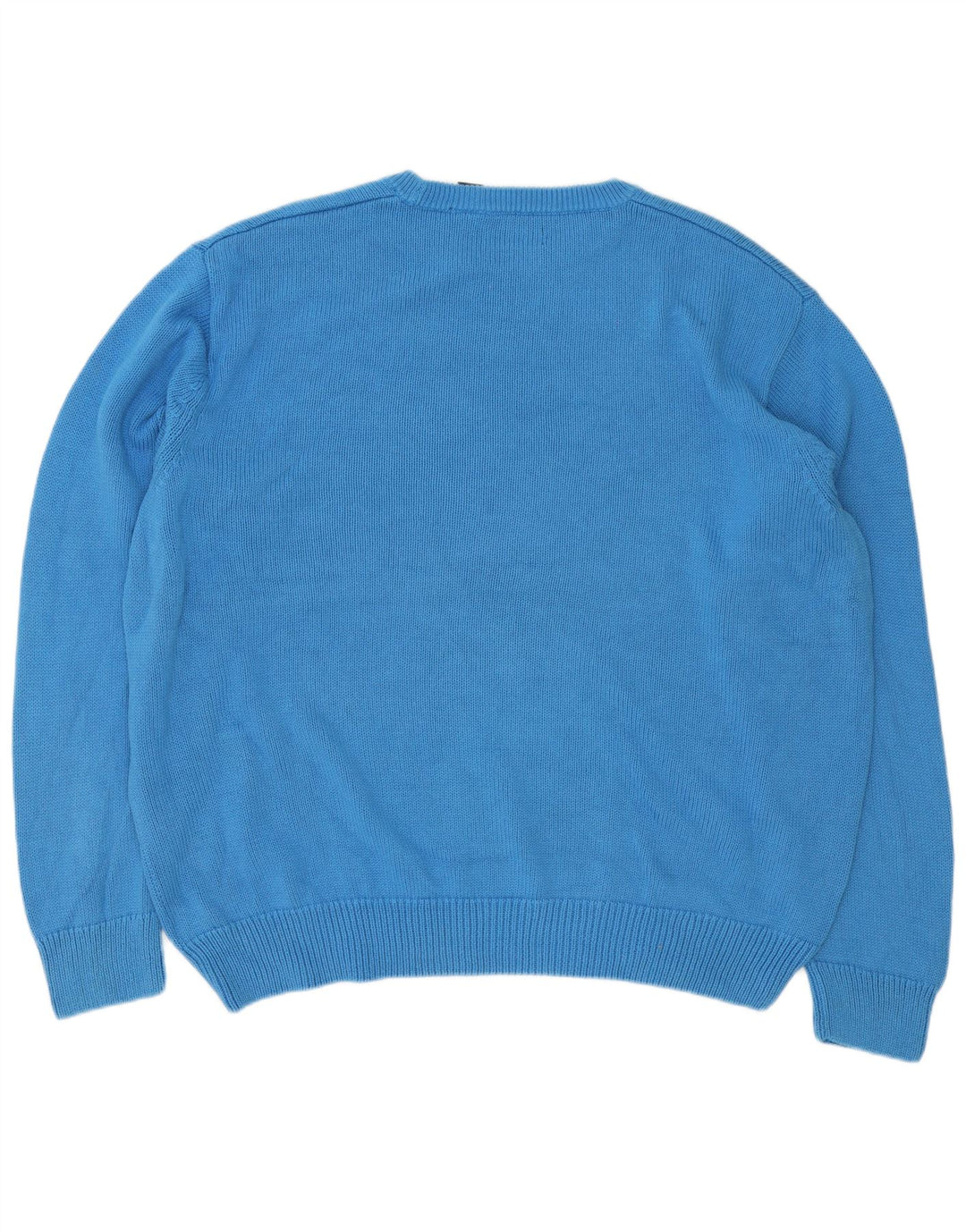 Suéter masculino Chaps com gola redonda 2XL algodão azul