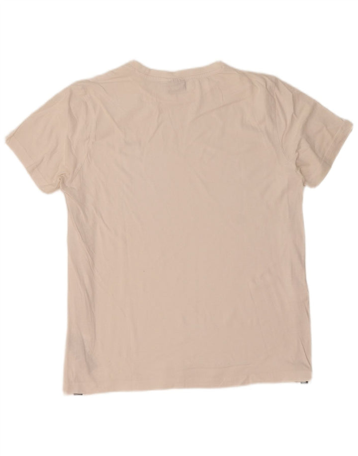 Fila Mens Graphic T-Shirt Top Grande Algodão Branco