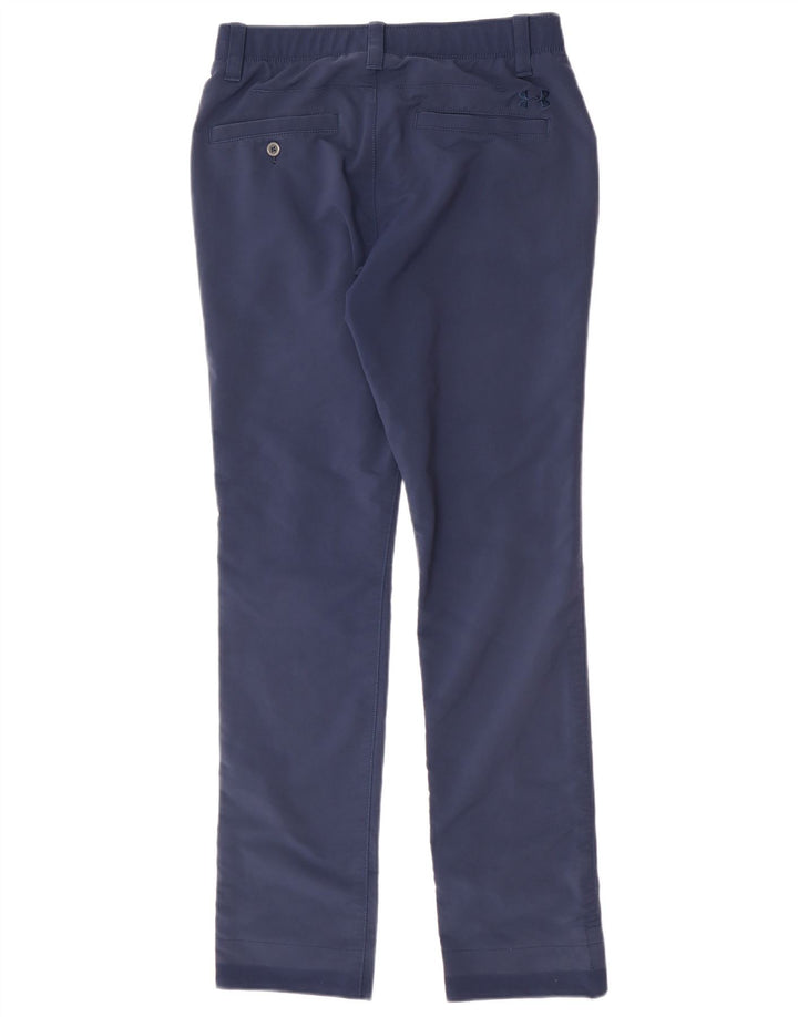 Under Armour Mens Straight Chino Calças W30 L32 Poliéster Azul Marinho