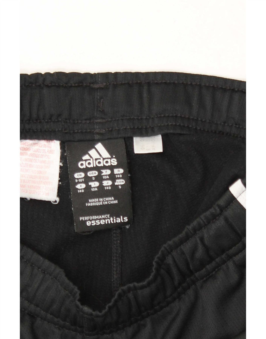 Shorts esportivos Adidas meninos 9-10 anos preto poliéster