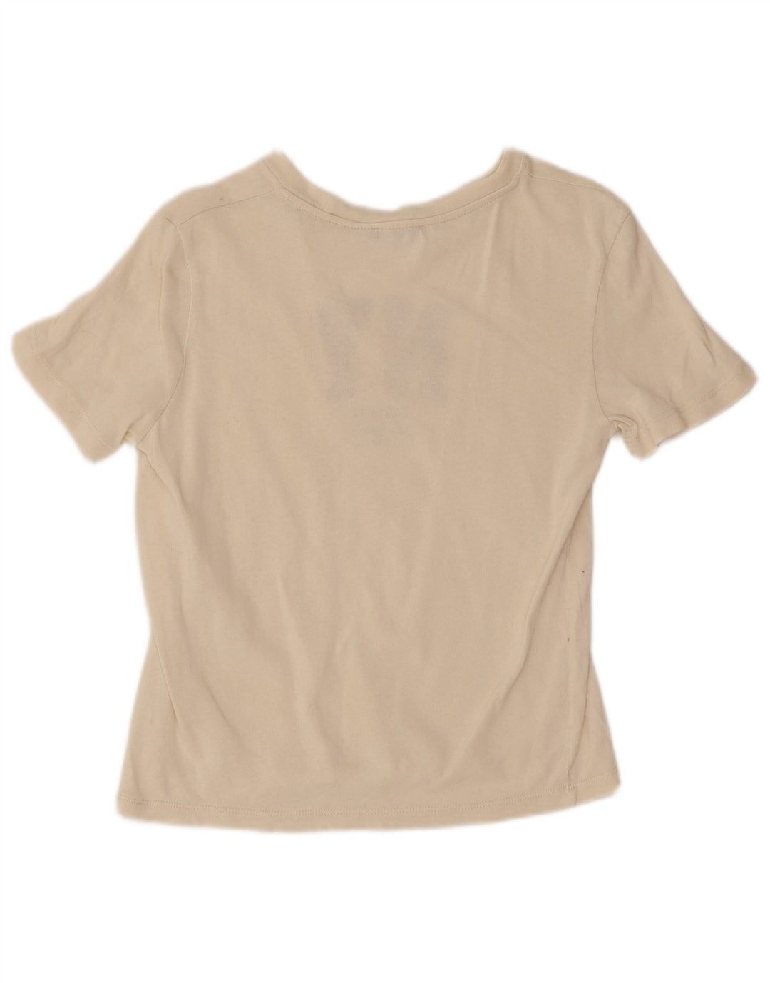 Camiseta feminina Zara com estampa gráfica UK 12 médio branco