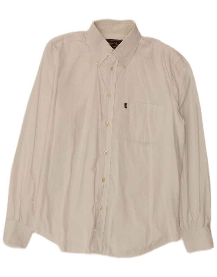 Camisa masculina Marlboro Classics grande algodão branco
