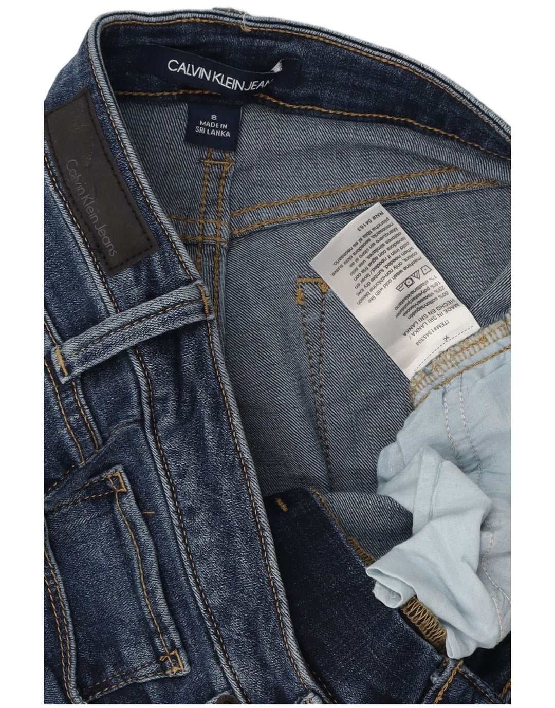 Calça jeans skinny feminina CALVIN KLEIN EUA 8 médio W30 L28 algodão azul