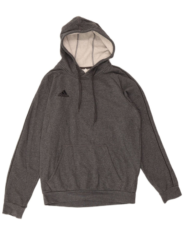 ADIDAS Mens Hoodie Jumper Médio Cinza