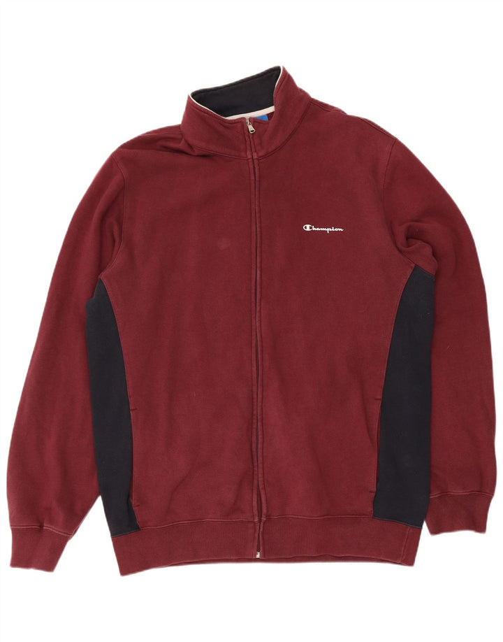CHAMPION Jaqueta masculina de agasalho 2XL algodão colorblock marrom