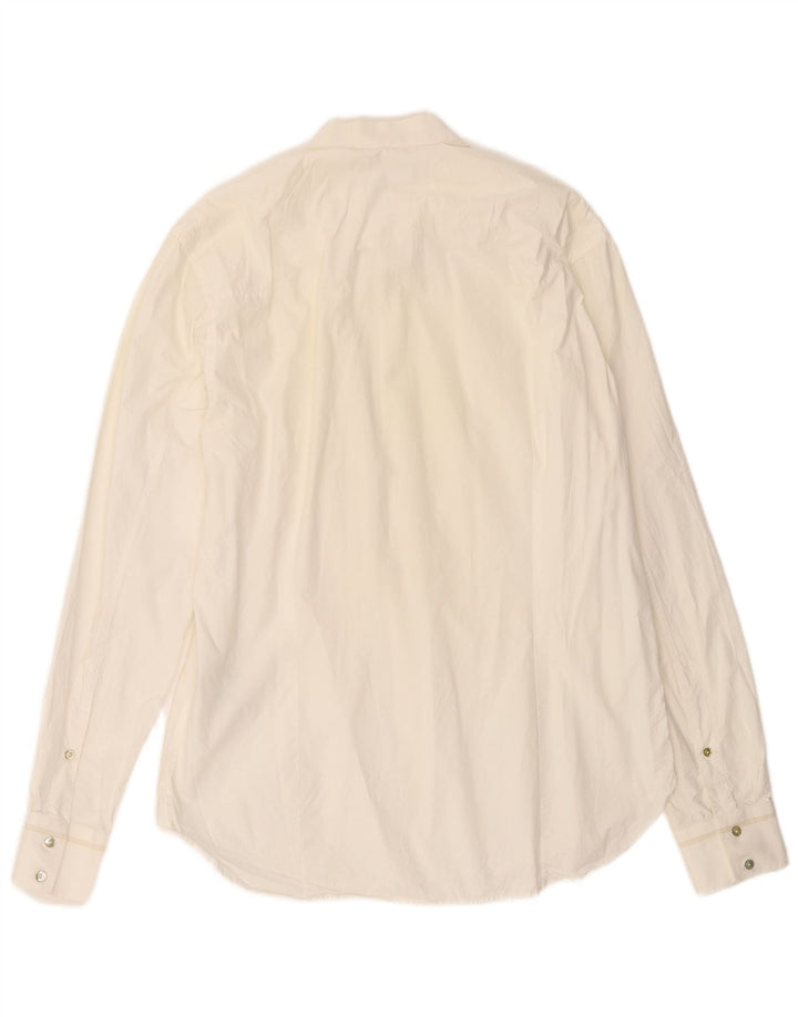 DIESEL Camisa masculina smoking XL algodão geométrico branco