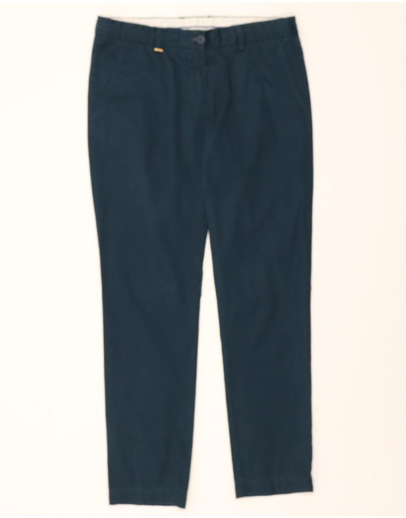 ELLESSE Womens Slim Chino Trousers IT 44 Medium W32 L29 Blue Cotton Vintage Ellesse and Second-Hand Ellesse from Messina Hembry 