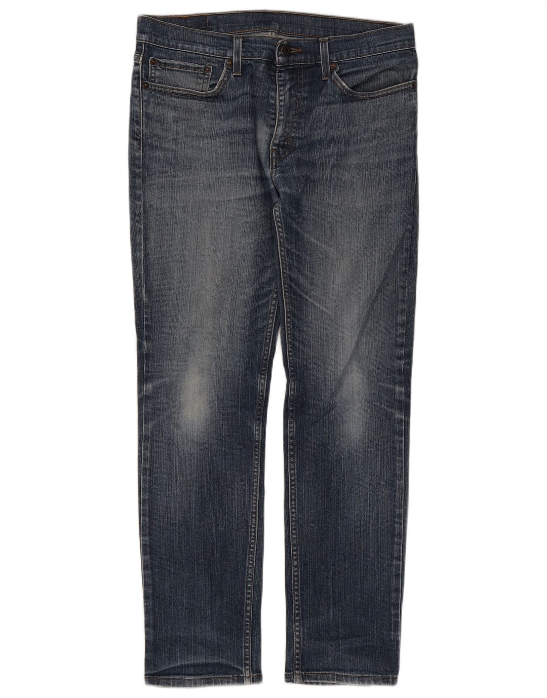 Lee Mens Knox Straight Jeans W36 L30 Algodão Preto