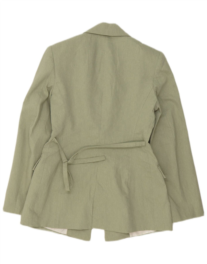 Jaqueta Zara Womens Open Blazer Reino Unido 6 XS Verde