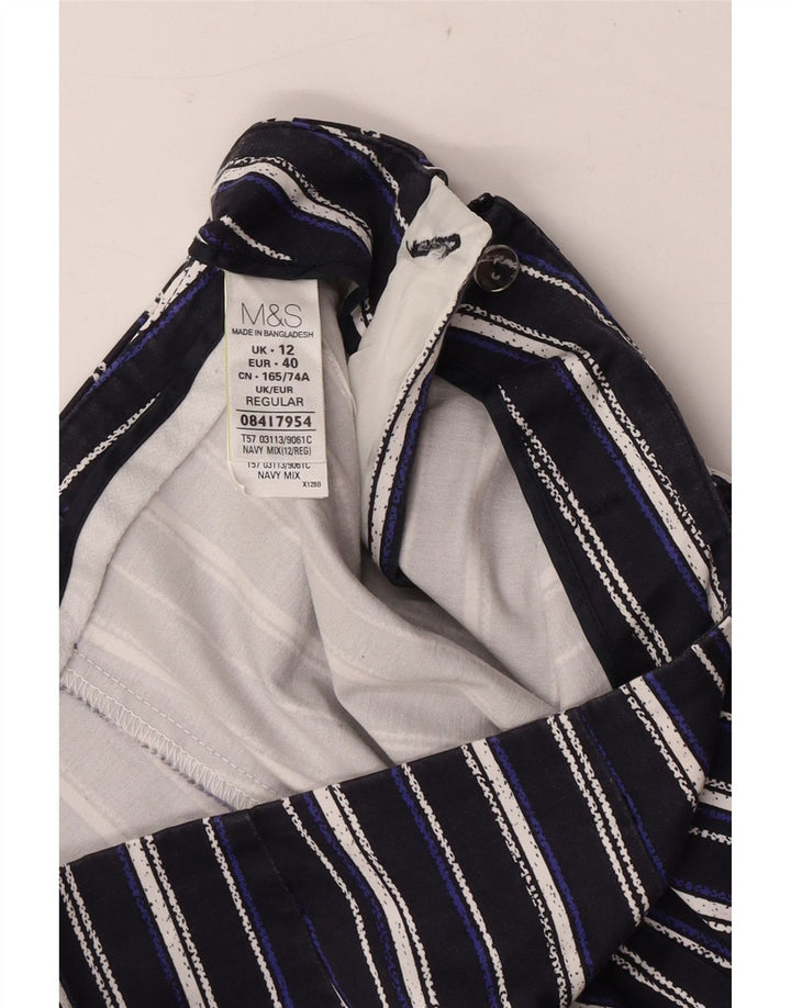 Calça capri feminina Marks & Spencer Reino Unido 12 médio W30 L20 azul marinho