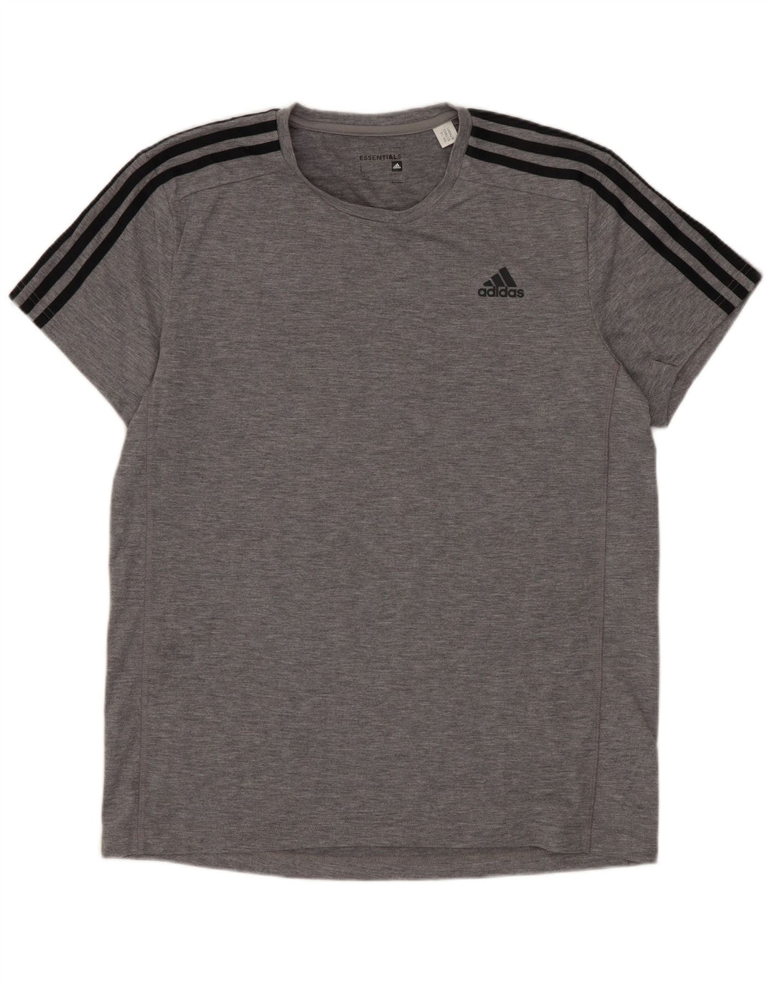 Adidas Mens Climalite Camiseta Top Grande Algodão Cinza