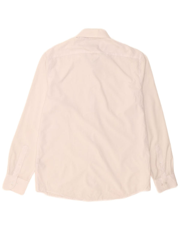 Camisa masculina Nautica Slim Fit tamanho 16 1/2 grande poliéster branco