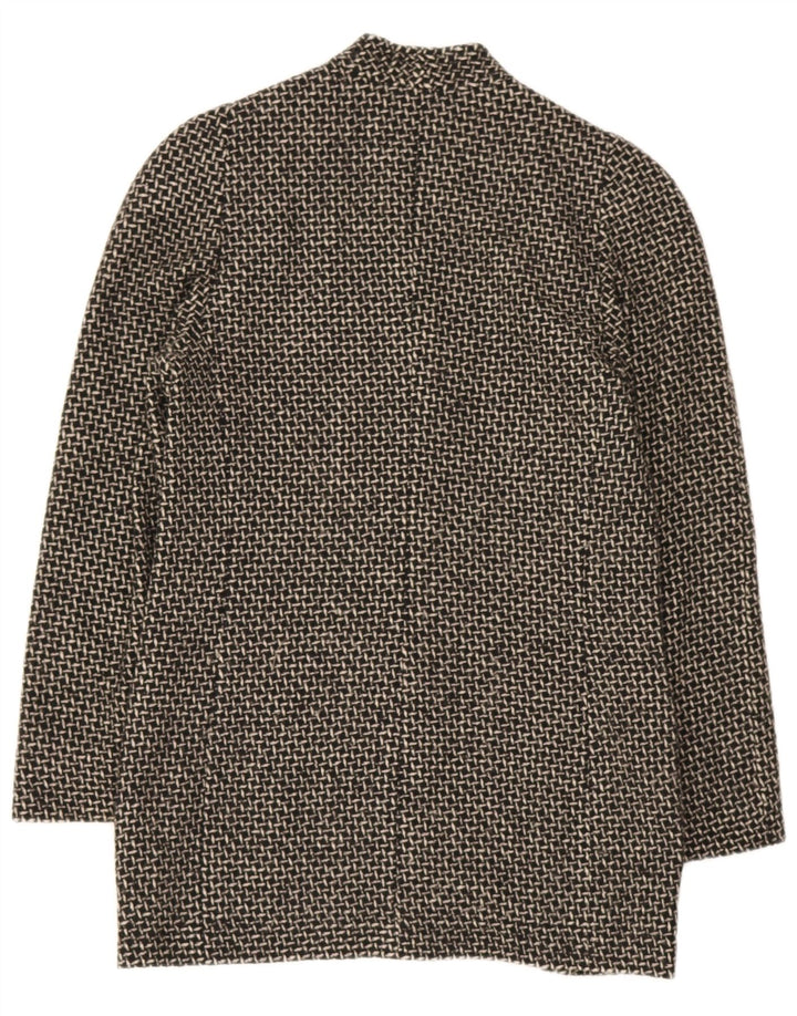 Jaqueta blazer feminina vintage com 3 botões IT 42 lã preta média