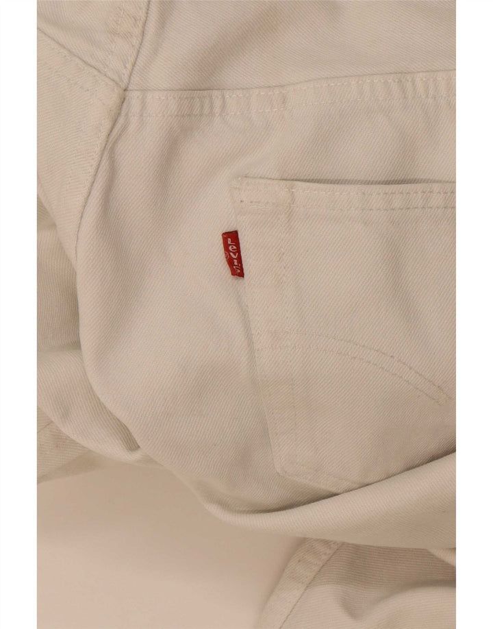 Calça jeans reta masculina Levi's W36 L36 algodão branco