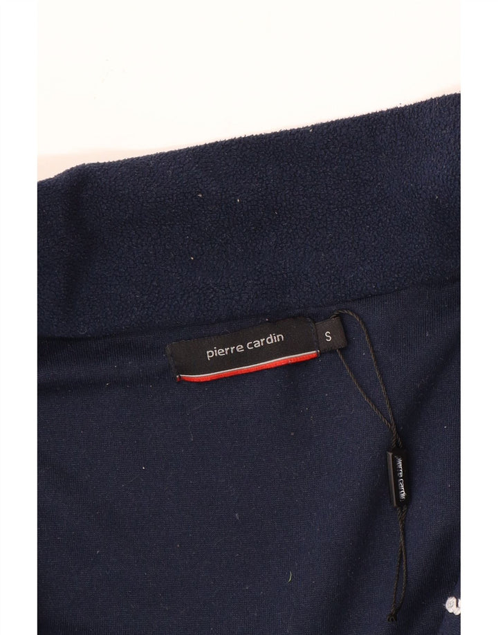 Jaqueta de lã masculina Pierre Cardin UK 36 pequena azul marinho