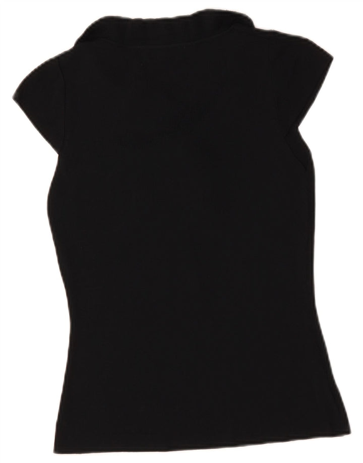 Blusa feminina Von Dutch Top UK 12 microfibras pretas médias