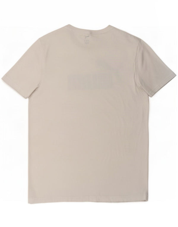 Puma Mens Graphic T-Shirt Top Grande Branco