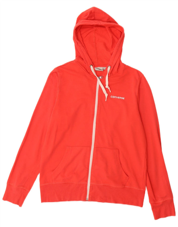 Suéter Converse feminino com capuz e zíper Reino Unido 18 XL poliéster vermelho