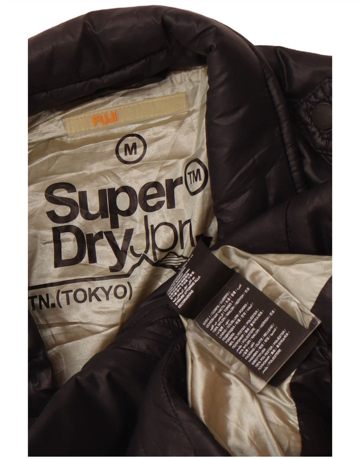 Jaqueta corta-vento feminina SUPERDRY Reino Unido 12 médio preto nylon