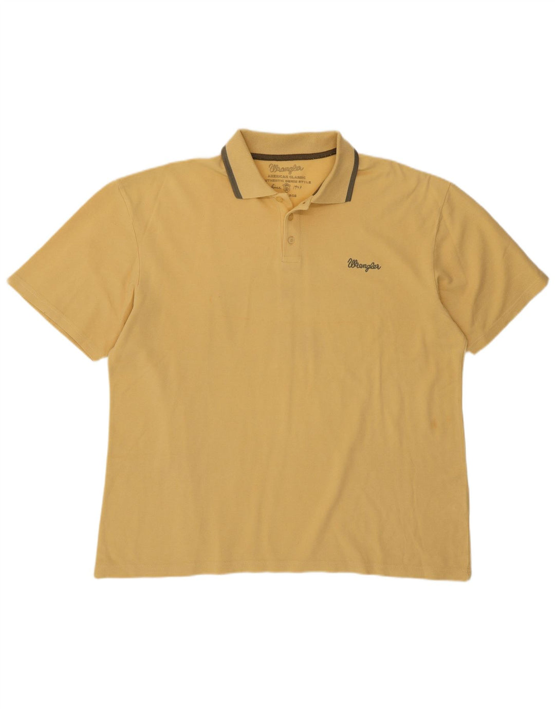 Camisa polo masculina WRANGLER XL algodão amarelo