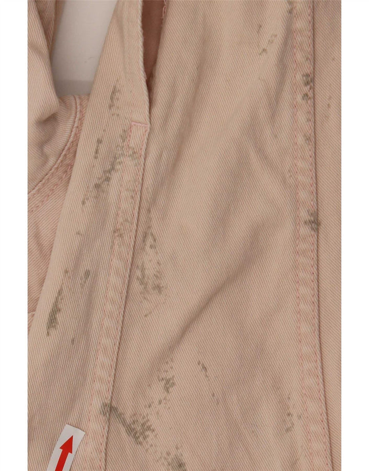 Jaqueta jeans oversized feminina Zara Reino Unido 6 XS algodão rosa