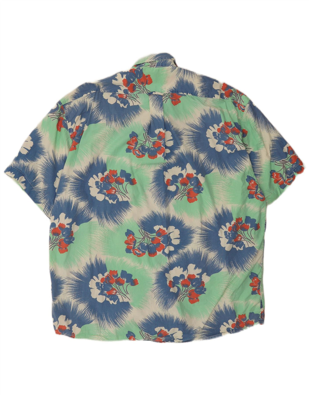 Camisa masculina UNIFORM manga curta XL algodão floral verde