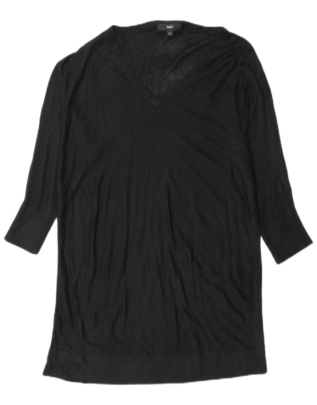 MOSSIMO Vestido feminino manga comprida Batwing Jumper UK 18 XL preto acrílico