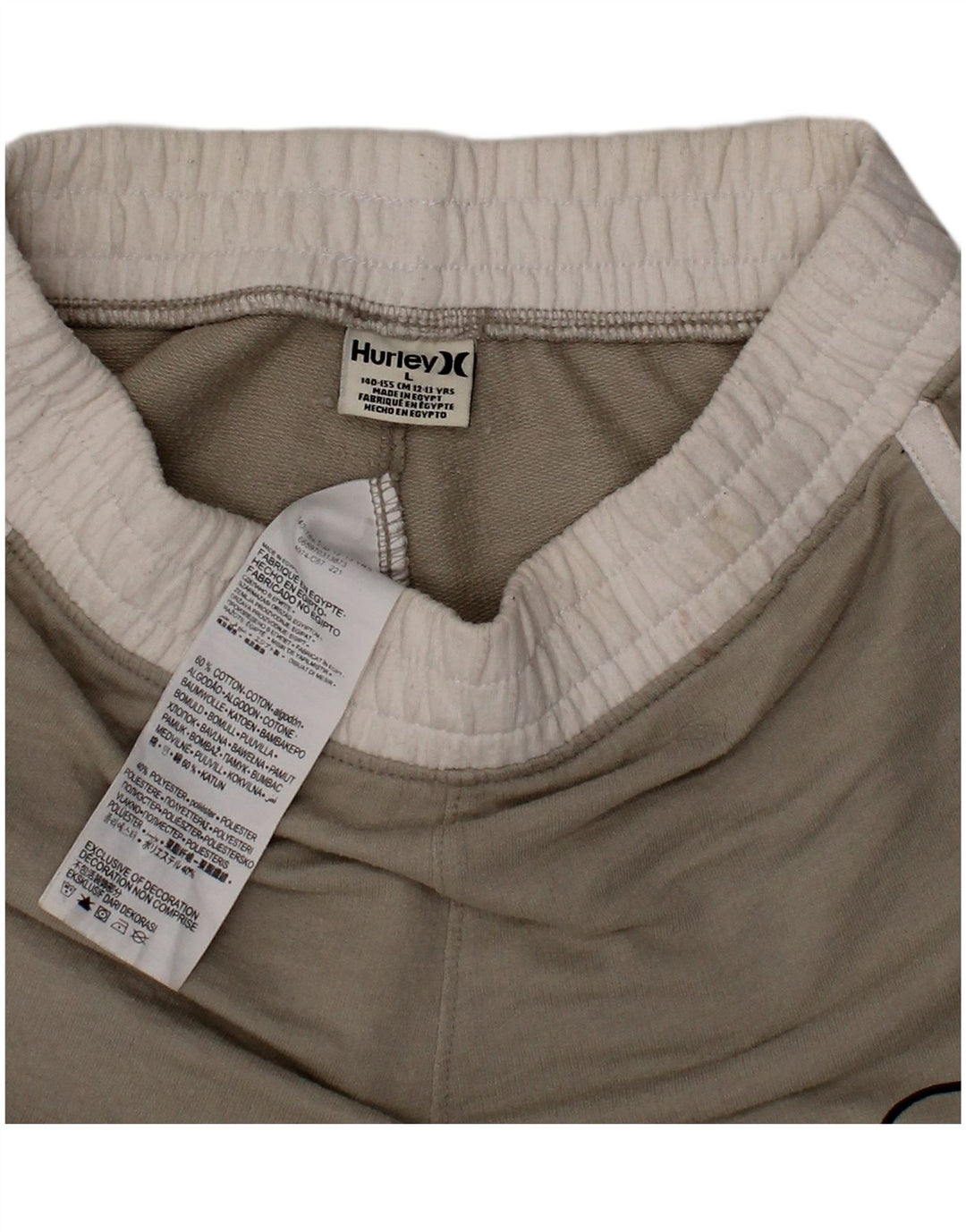 Shorts esportivos femininos HURLEY 12-13 anos grande bloco colorido verde