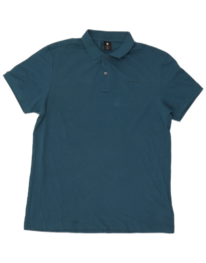 Camisa polo masculina G-Star XL algodão azul