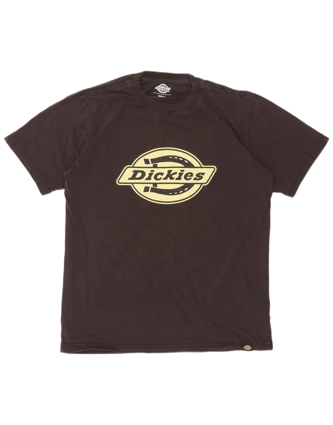 Camiseta gráfica masculina Dickies top pequeno algodão preto