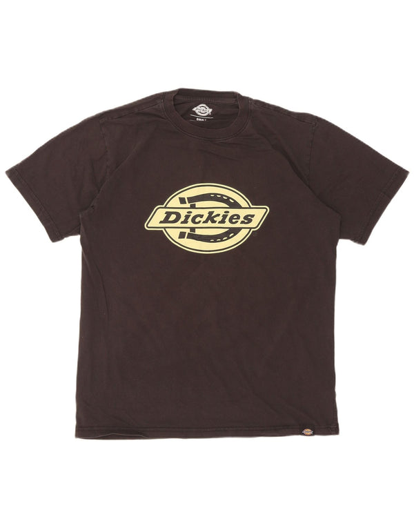 Camiseta gráfica masculina Dickies top pequeno algodão preto
