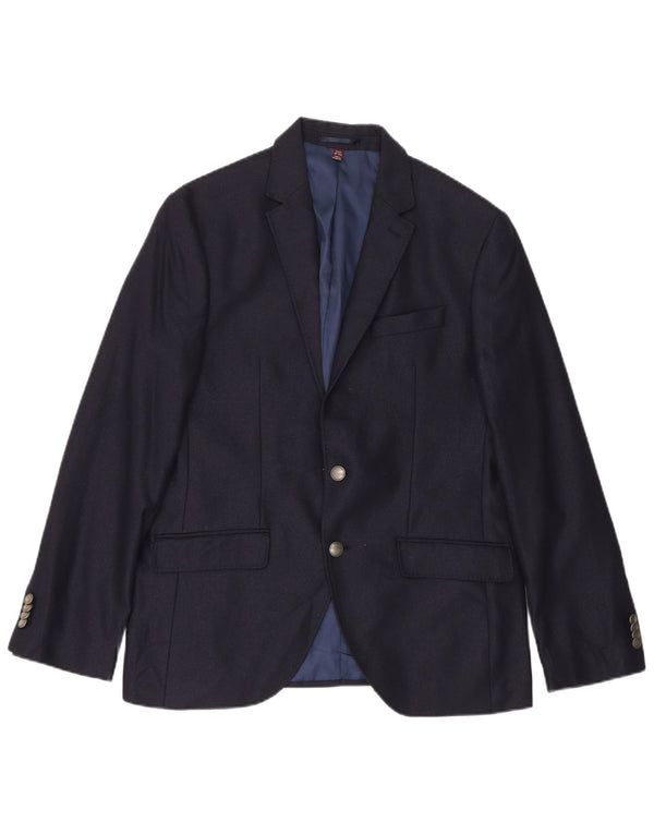 Jaqueta blazer masculina de 2 botões MARKS & SPENCER Reino Unido 40 lã azul marinho médio