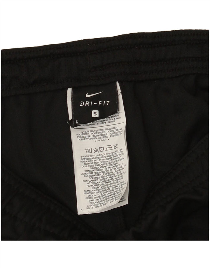Shorts esportivos femininos Nike UK 8 pequenos pretos colorblock poliéster