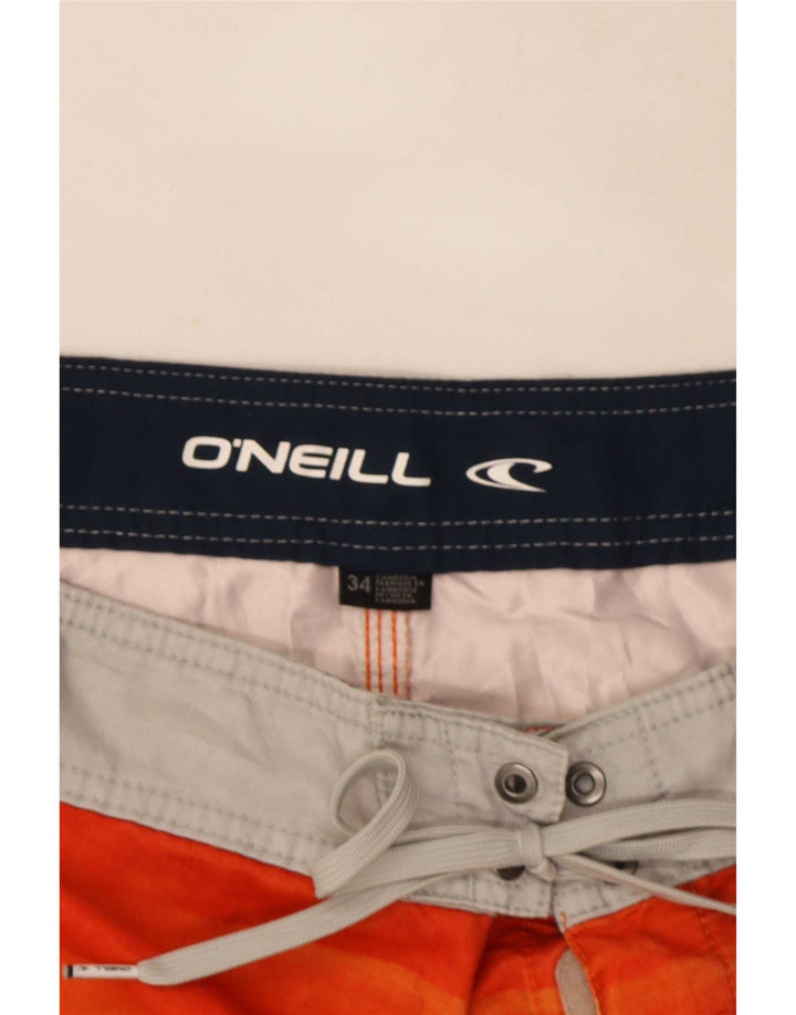 Shorts de natação masculino O'Neill grandes listrados multicoloridos