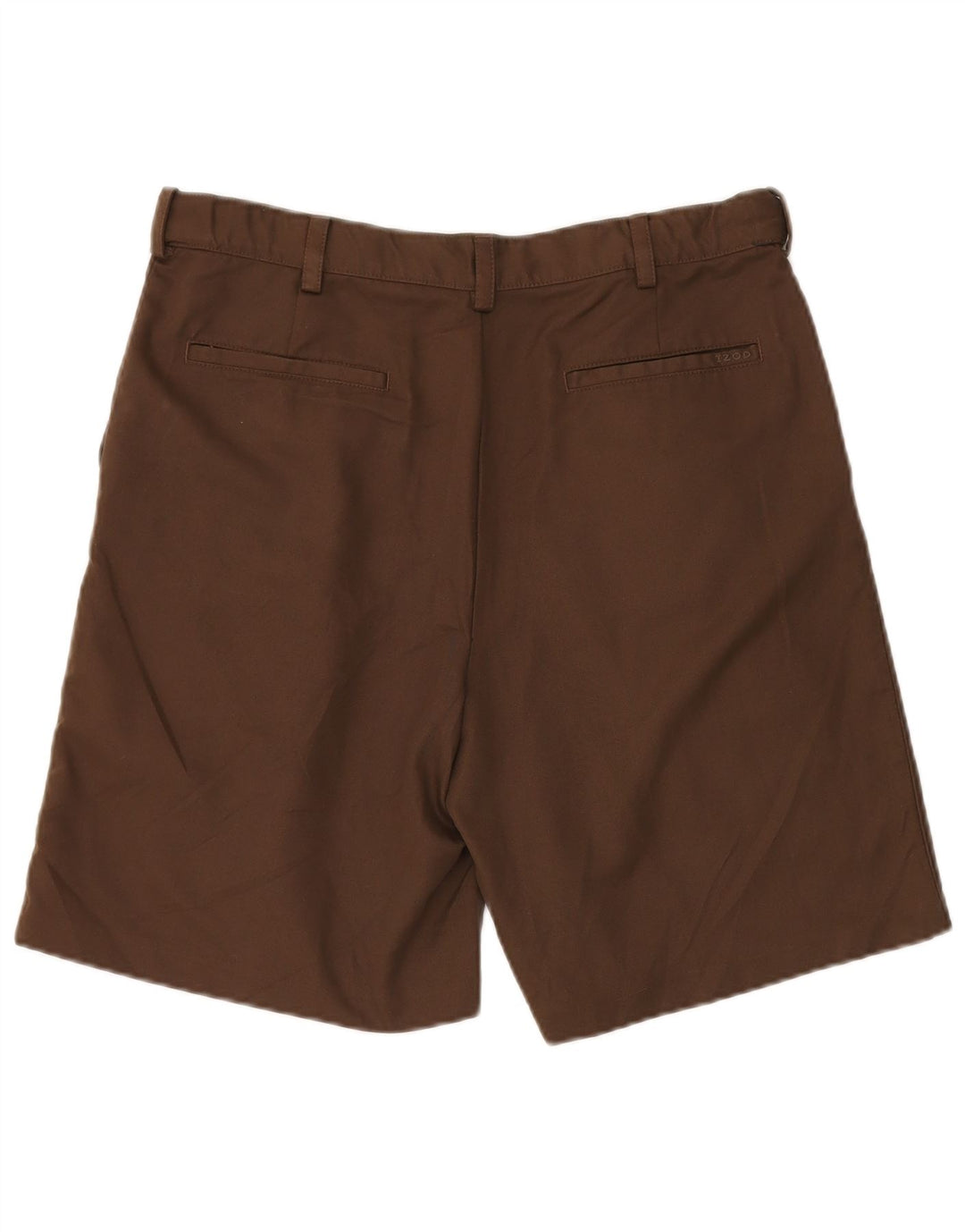 IZOD Masculino Pegged Chino Shorts W34 Grande Poliéster Marrom