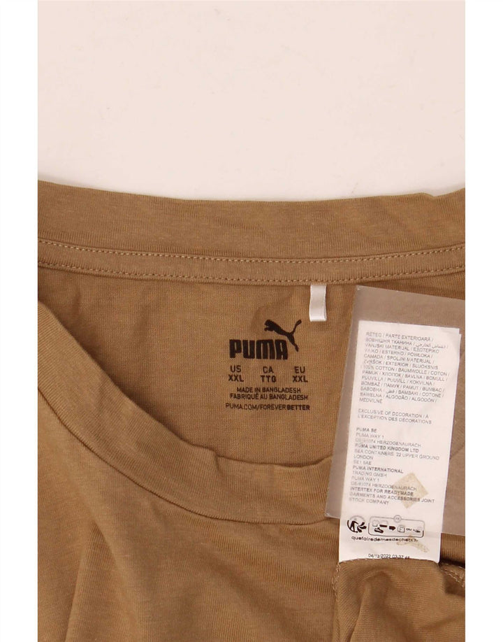 Camiseta masculina Puma Top 2XL algodão bege