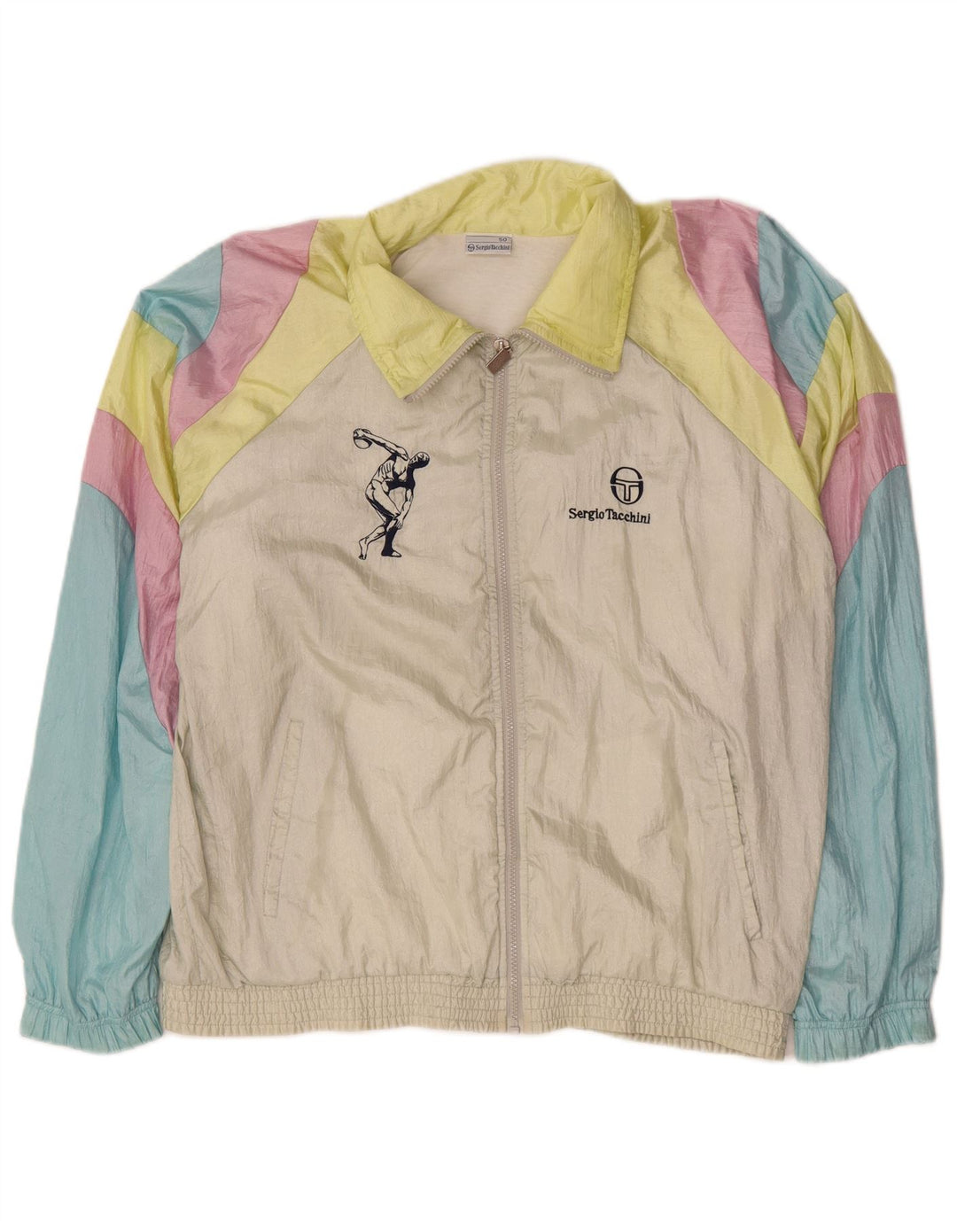 Sergio Tacchini Mens Graphic Tracksuit Top Jacket IT 50 Médio Multicor