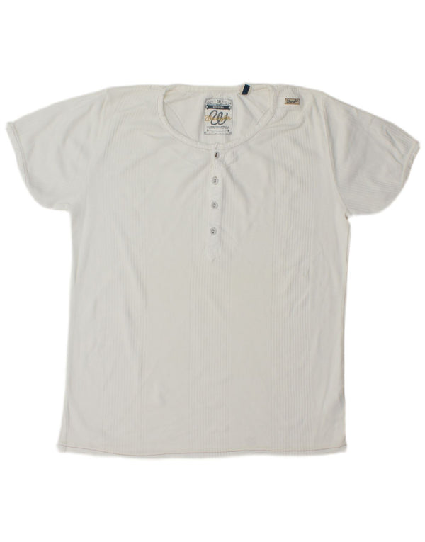 Camiseta masculina Wrangler Top 2XL algodão branco