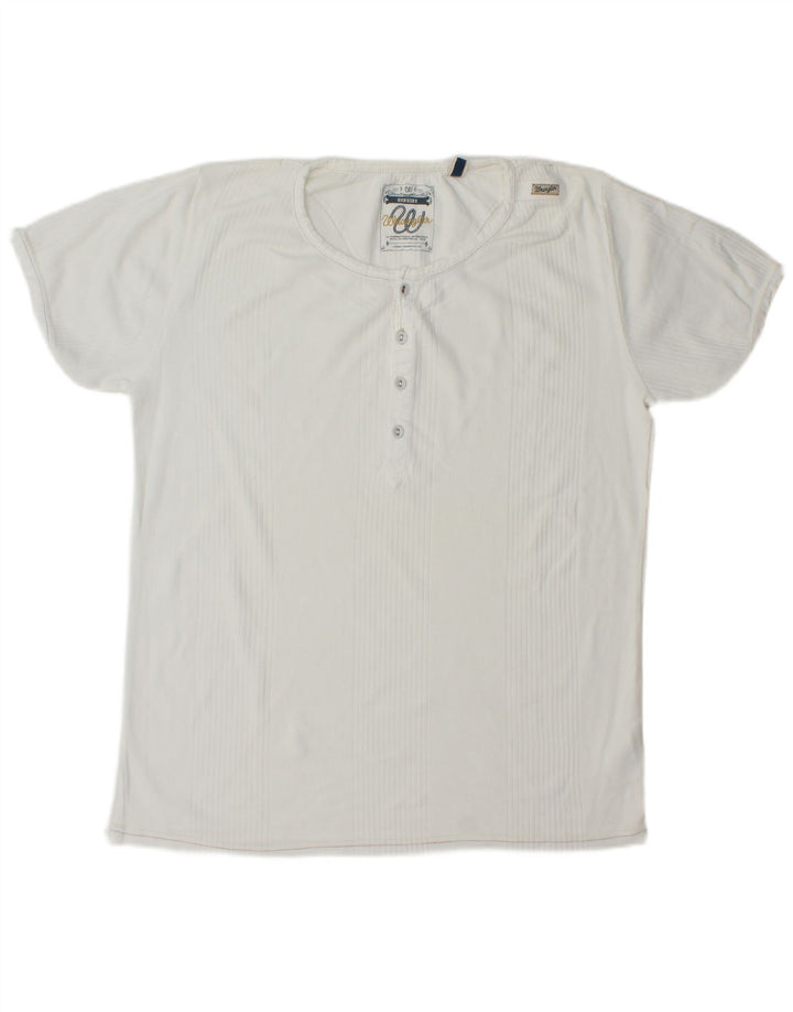 Camiseta masculina Wrangler Top 2XL algodão branco