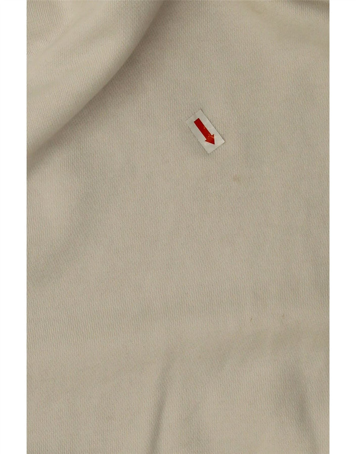 Nike Womens Crop Oversized Moletom Jumper UK 14 Médio Off White Algodão