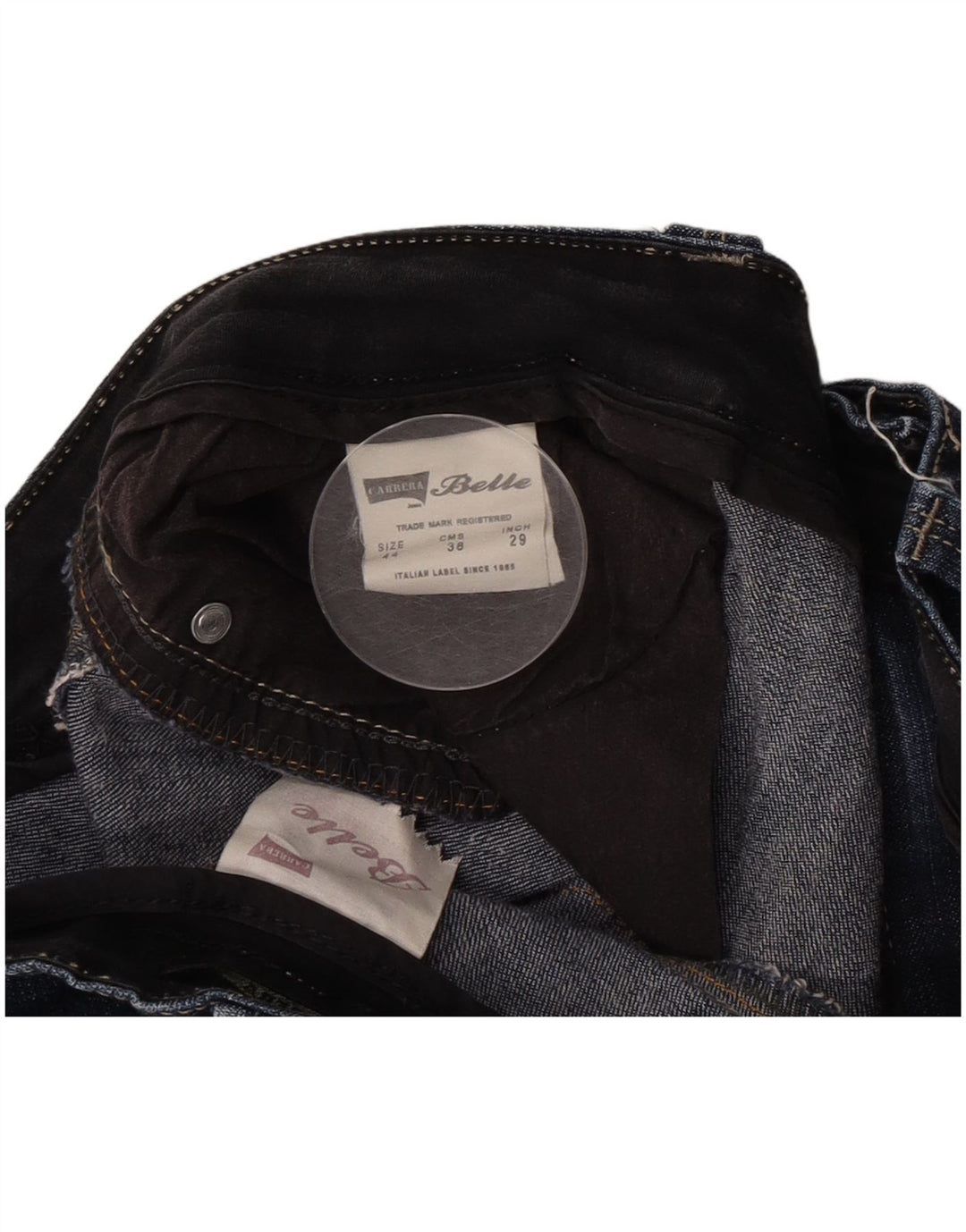 Carrera Jeans Slim Feminino IT 44 Médio W29 L32 Azul Marinho Algodão