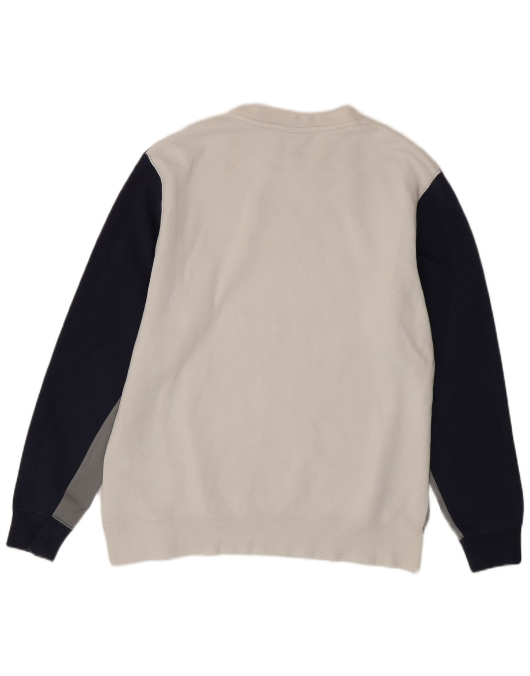 Moletom gráfico masculino Nike Jumper grande branco colorblock algodão