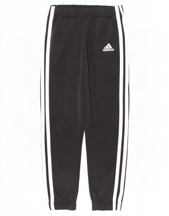 Adidas meninos calças de treino joggers 4-5 anos preto poliéster
