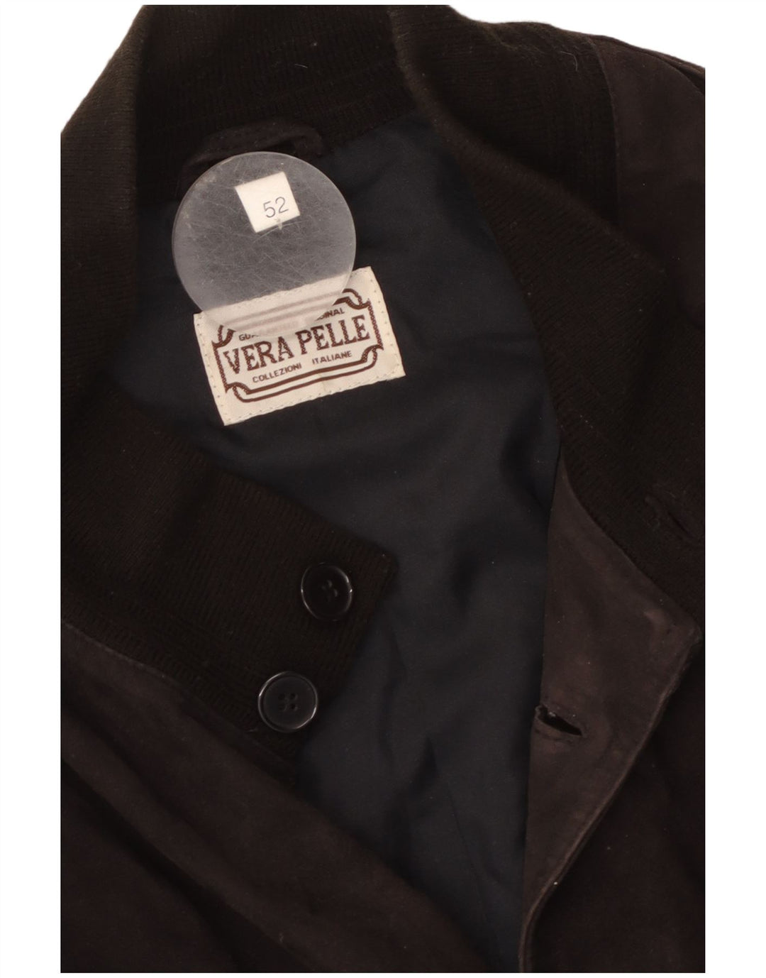 Jaqueta bomber masculina vintage de camurça IT 52 XL couro preto