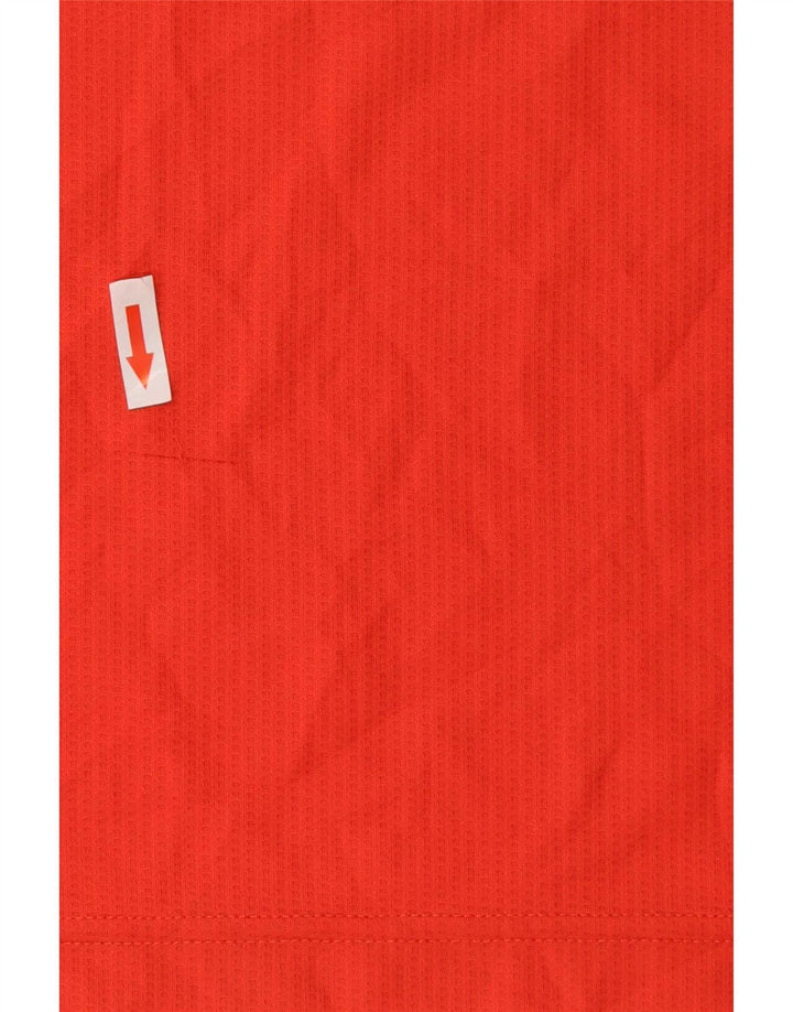 Camiseta masculina Adidas Climacool Top médio vermelho colorblock poliéster